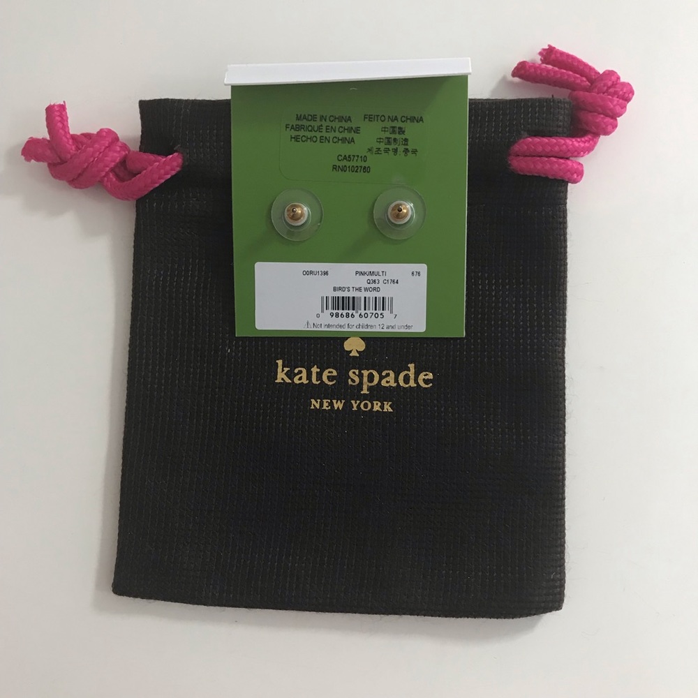 Kate spade ♠️, O0RU1396 pink/multi studs,earrings - Picture 5 of 8